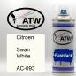 Preview: Citroen, Swan White, AC-093: 400ml Sprühdose, von ATW Autoteile West.